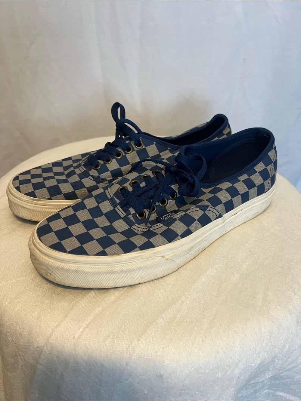 Vans Harry Potter Ravenclaw Checkerboard Lace-Up Sneakers — Navy/White